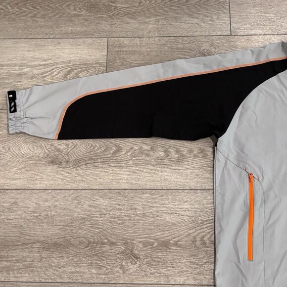 FootJoy Golf Jacket Mens Medium Gray Black Half Zip Windbreaker Athletic - Picture 2 of 8